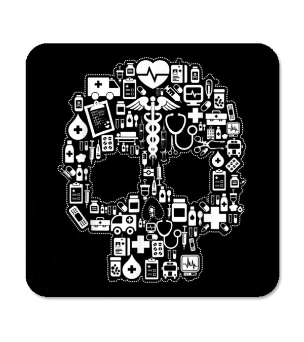 Nurse Sugar Skull Coaster Nurse Sugar Skull Coaster