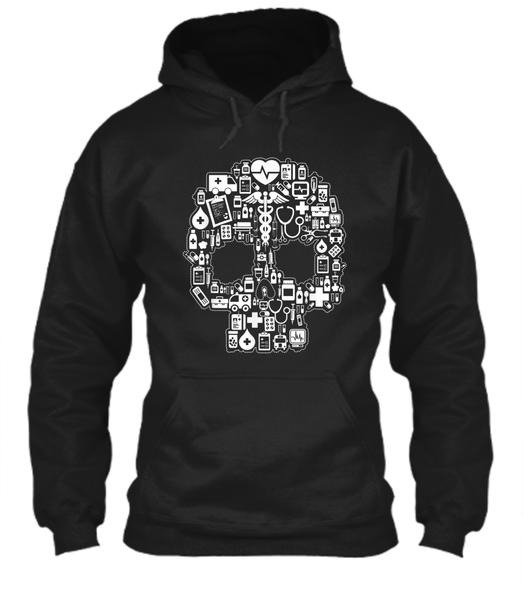 Nurse Sugar Skull Hoodie