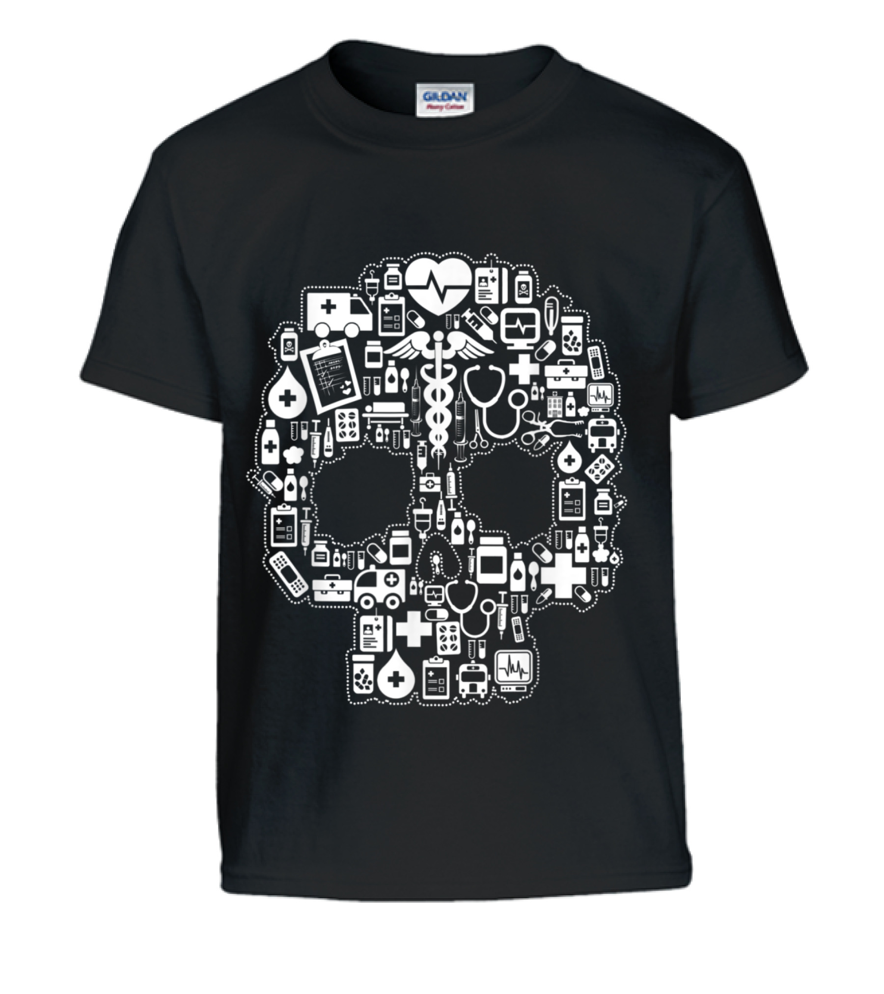 Nurse Sugar Skull Kids T-Shirt