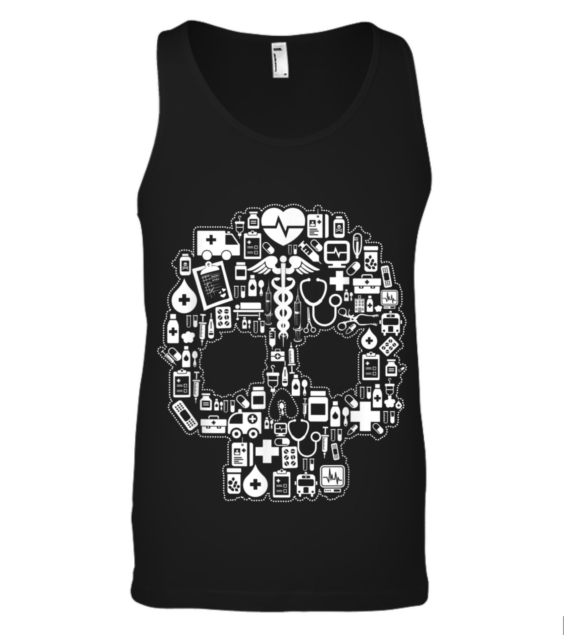 Nurse Sugar Skull Tank Top