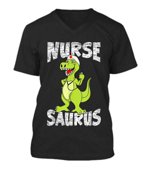 NurseSaurus Nurse for RN LPN V-Neck Unisex T-Shirt NurseSaurus Nurse for RN LPN V-Neck Unisex T-Shirt