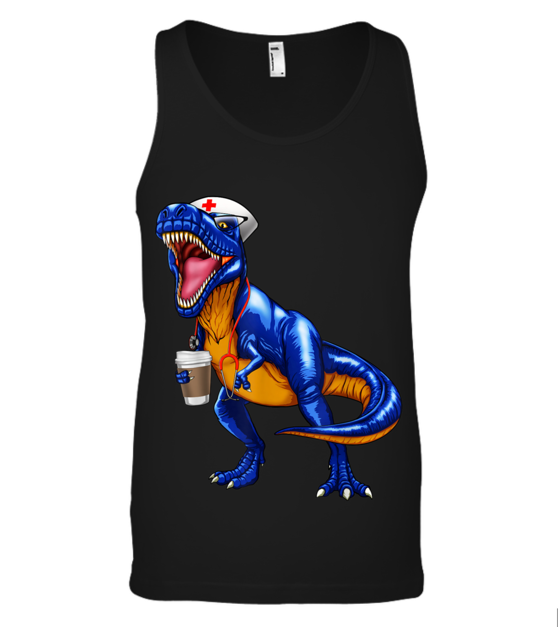 Nursesaurus T rex Coffee T Nurse Sauru Tank Top