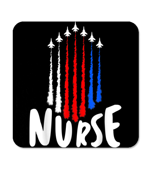 Nurse 4th of July American Flag Pat Coaster Nurse 4th of July American Flag Pat Coaster