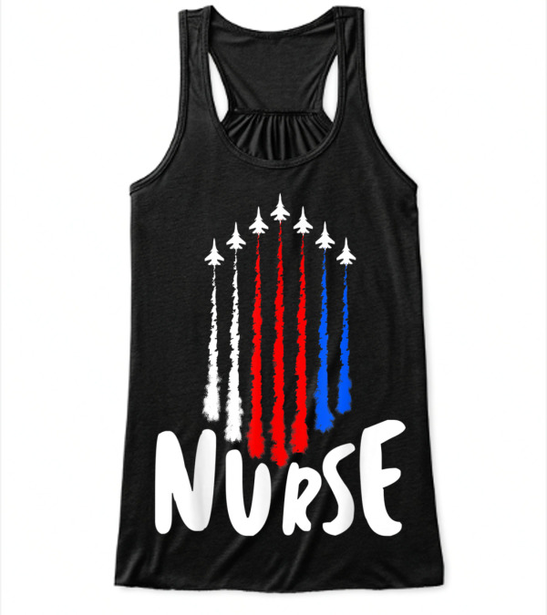 Nurse 4th of July American Flag Pat Flowy Tank Top Nurse 4th of July American Flag Pat Flowy Tank Top
