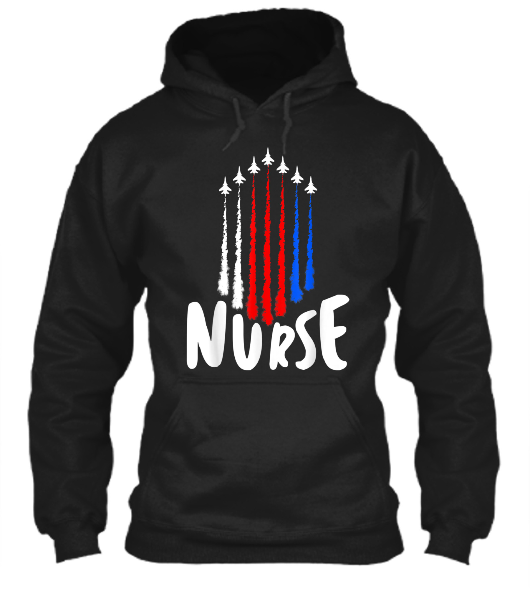 Nurse 4th of July American Flag Pat Hoodie