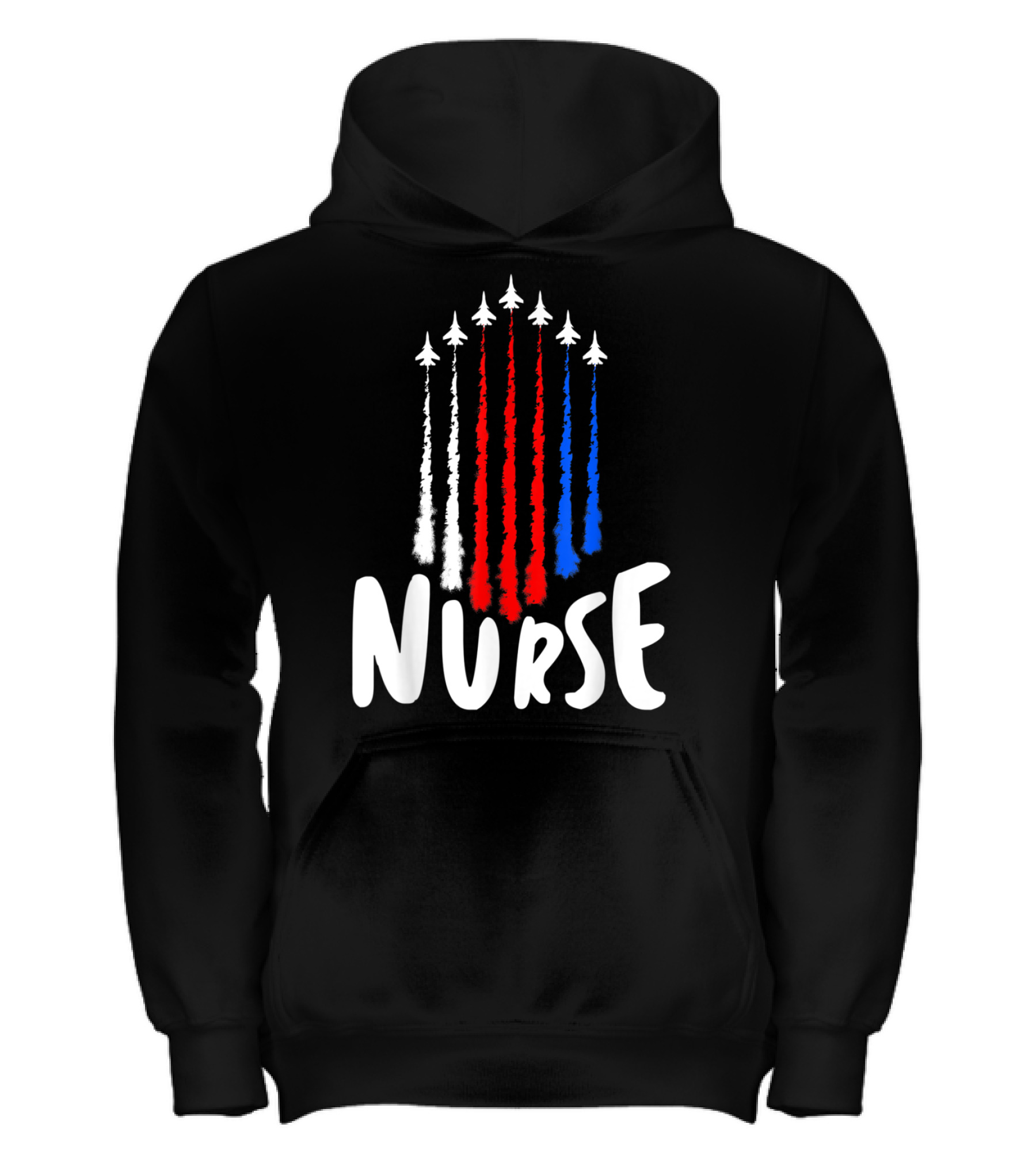 Nurse 4th of July American Flag Pat Kids Hoodie