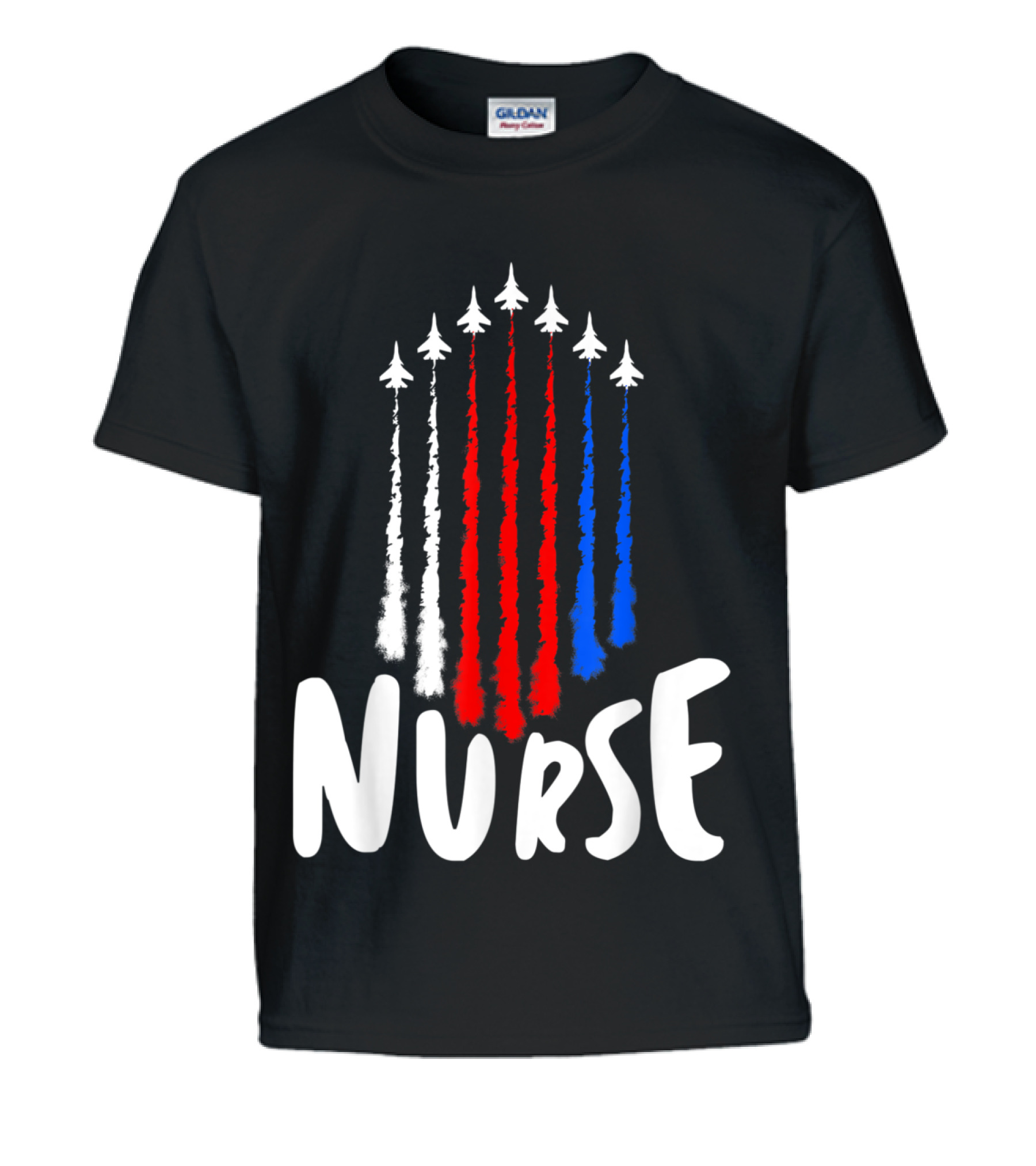 Nurse 4th of July American Flag Pat Kids T-Shirt