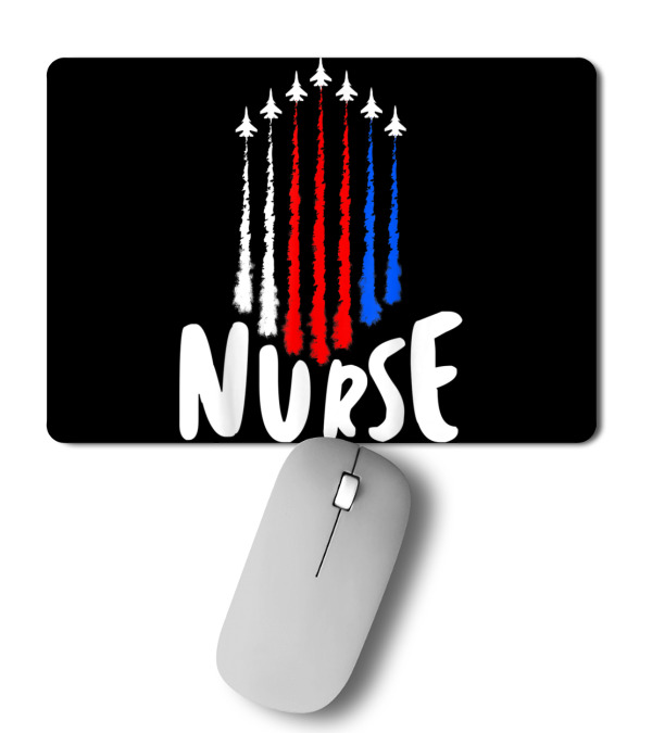 Nurse 4th of July American Flag Pat Mousepad Nurse 4th of July American Flag Pat Mousepad