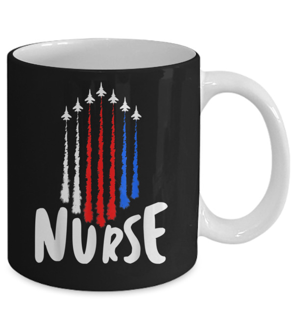 Nurse 4th of July American Flag Pat Mug Nurse 4th of July American Flag Pat Mug