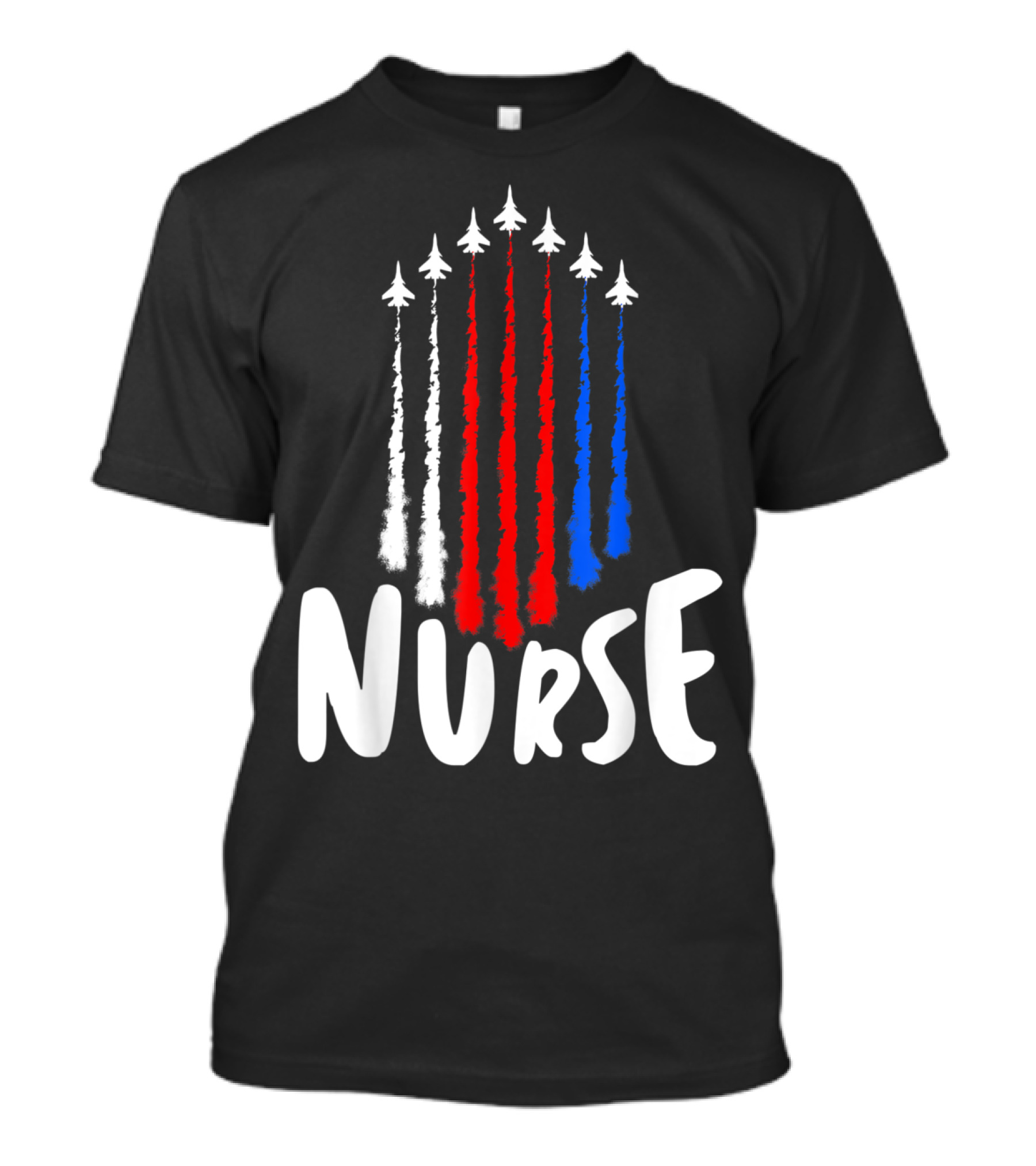 Nurse 4th of July American Flag Pat T-Shirt