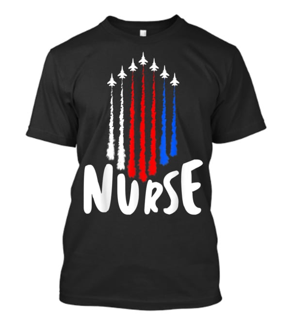Nurse 4th of July American Flag Pat T-Shirt Nurse 4th of July American Flag Pat T-Shirt