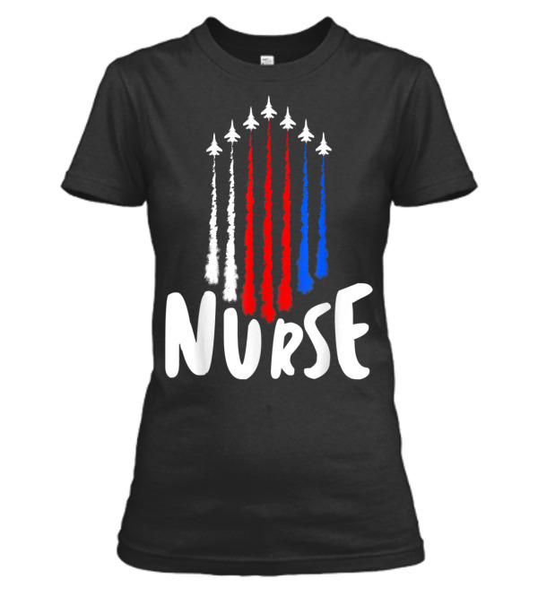Nurse 4th of July American Flag Pat Womens T-Shirt Nurse 4th of July American Flag Pat Womens T-Shirt