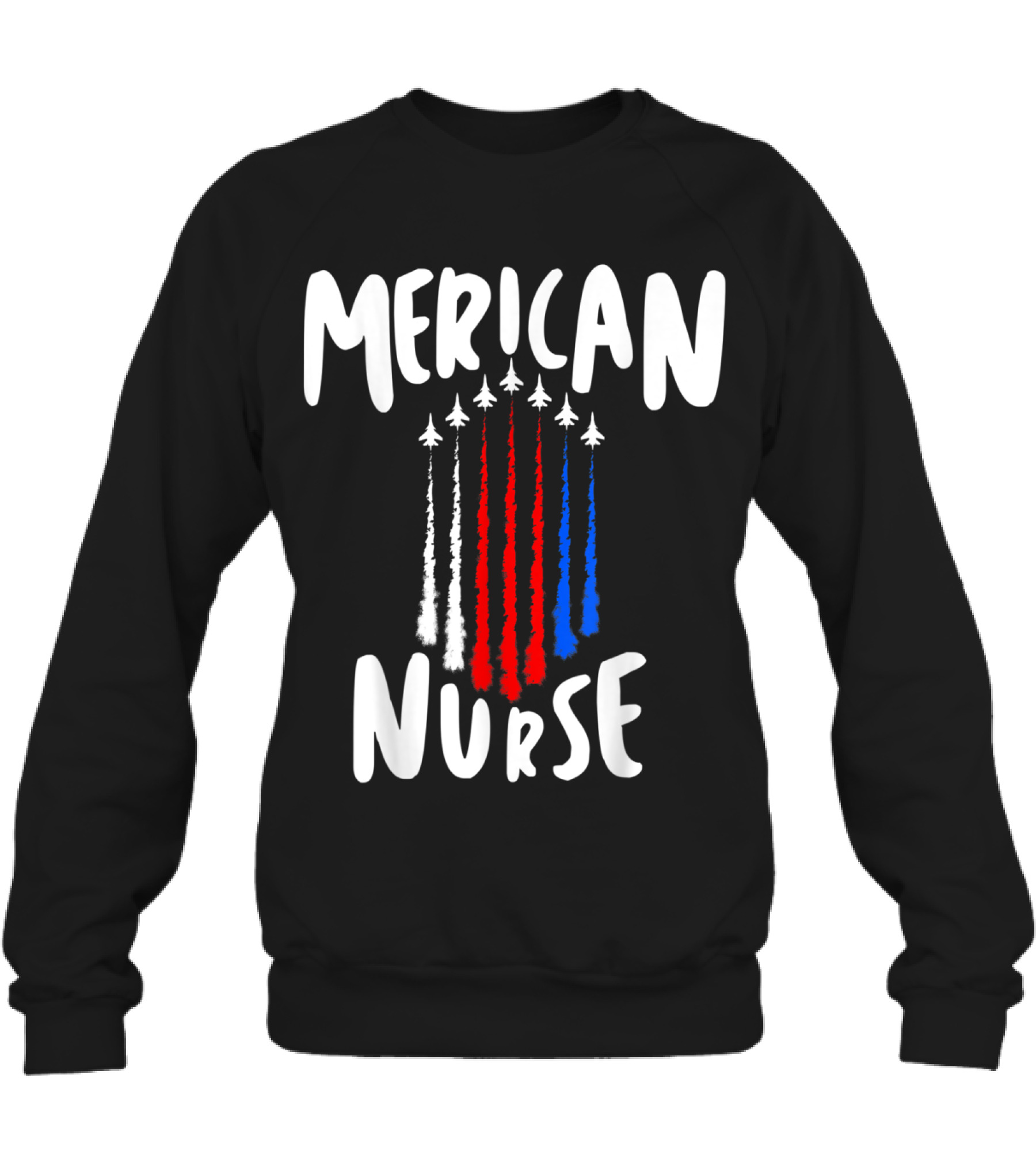 Nurse 4th of July Red White Blue Ai Crewneck Sweatshirt