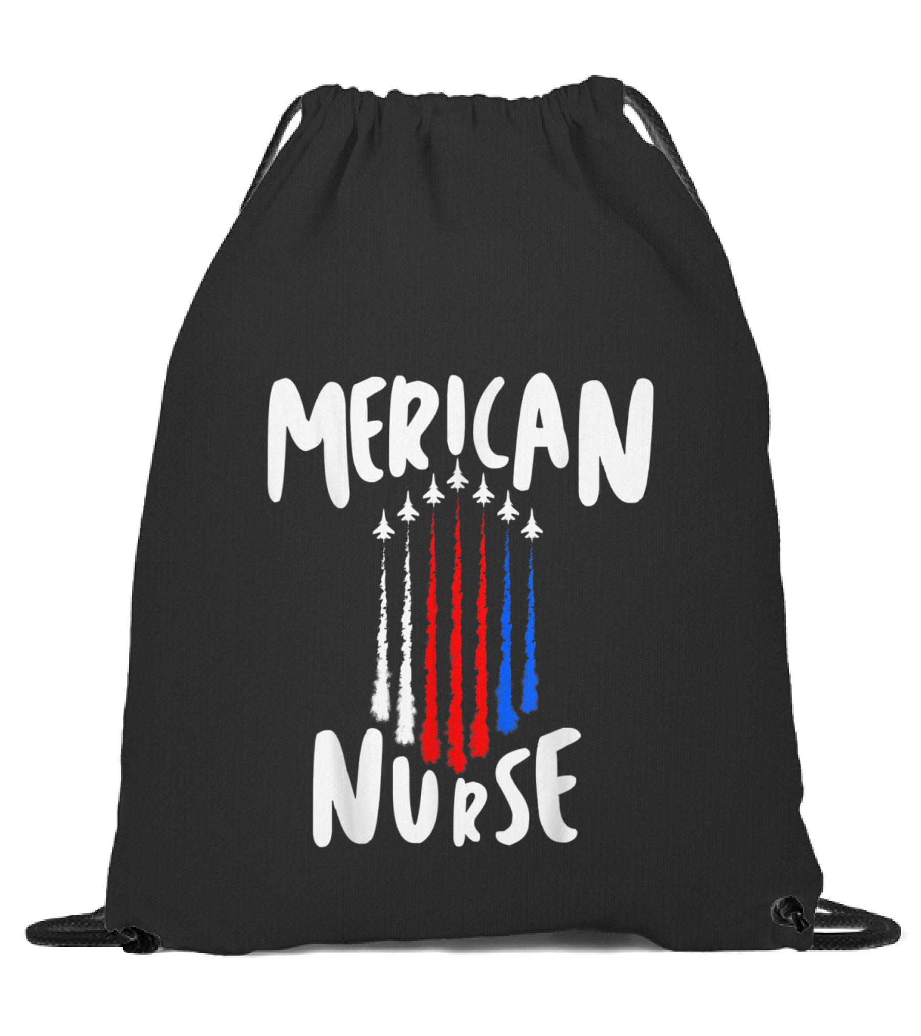 Nurse 4th of July Red White Blue Ai Drawstring Bag