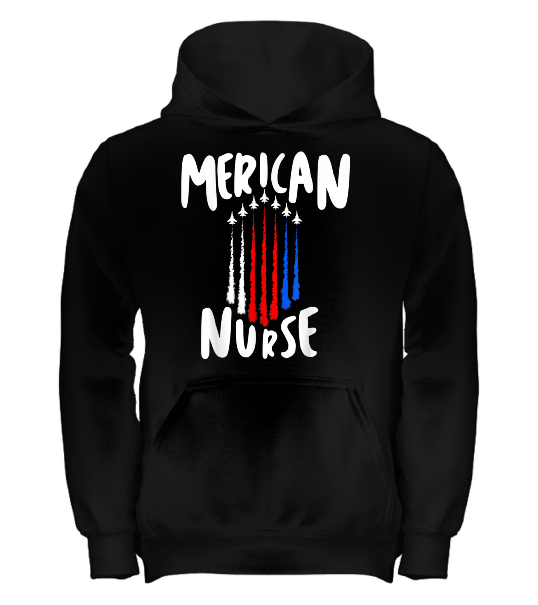 Nurse 4th of July Red White Blue Ai Kids Hoodie