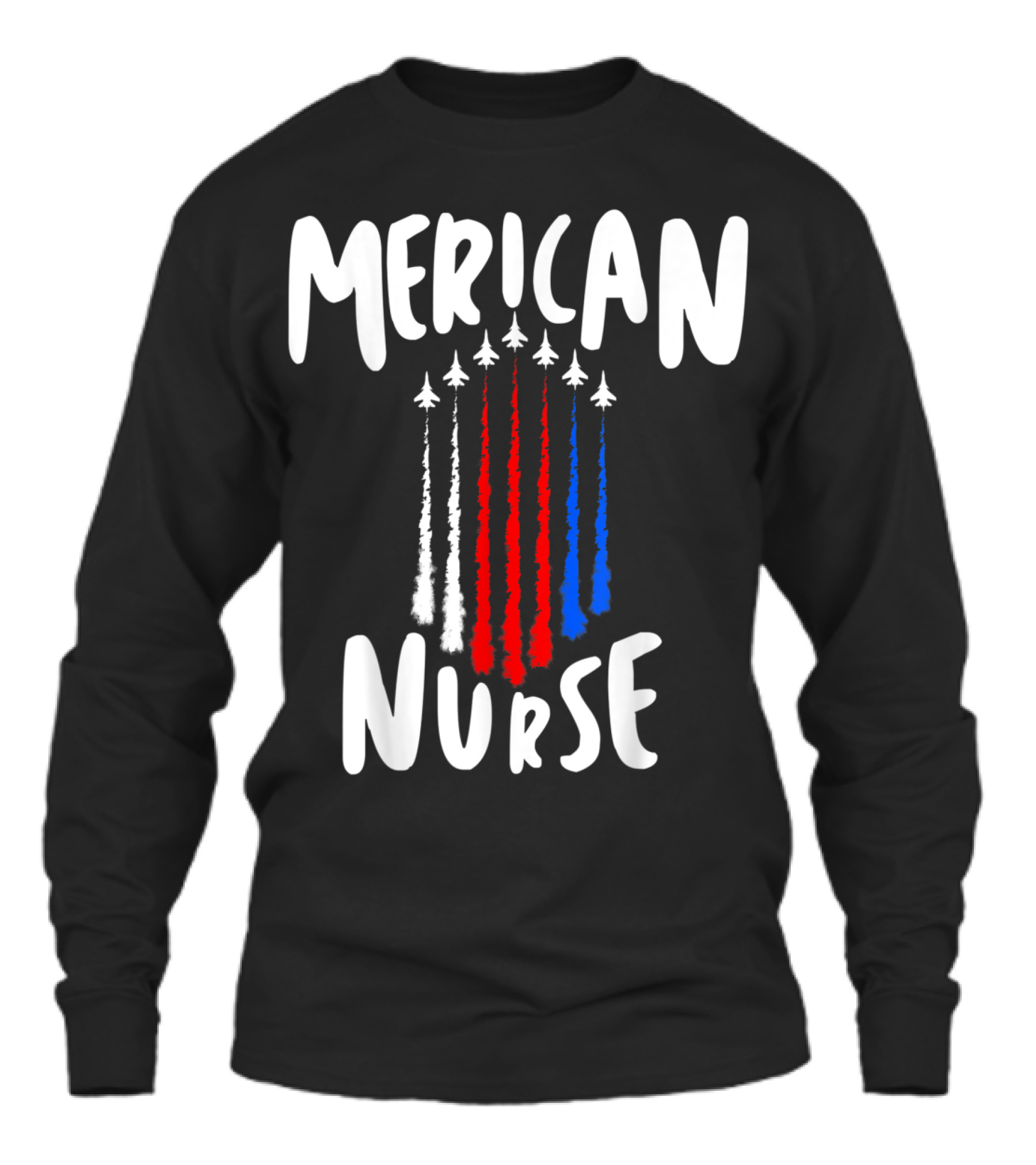 Nurse 4th of July Red White Blue Ai Unisex Long Sleeve