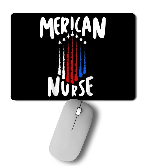 Nurse 4th of July Red White Blue Ai Mousepad Nurse 4th of July Red White Blue Ai Mousepad