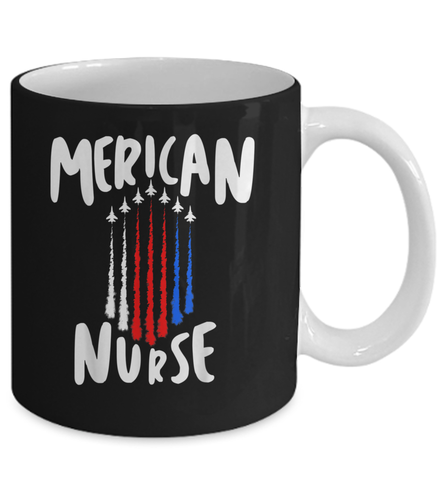 Nurse 4th of July Red White Blue Ai Mug