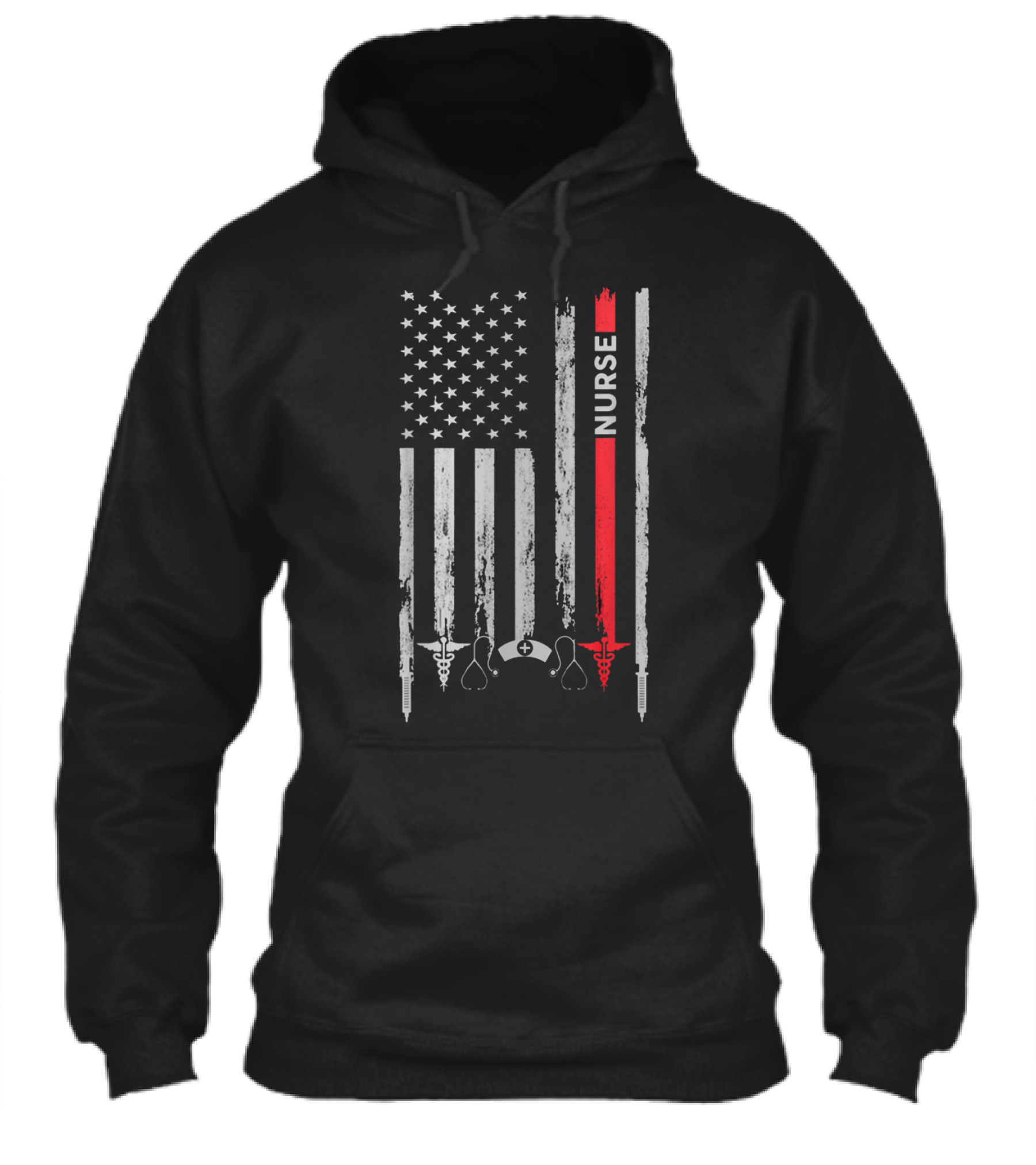 Nurse American Flag T Gif Hoodie