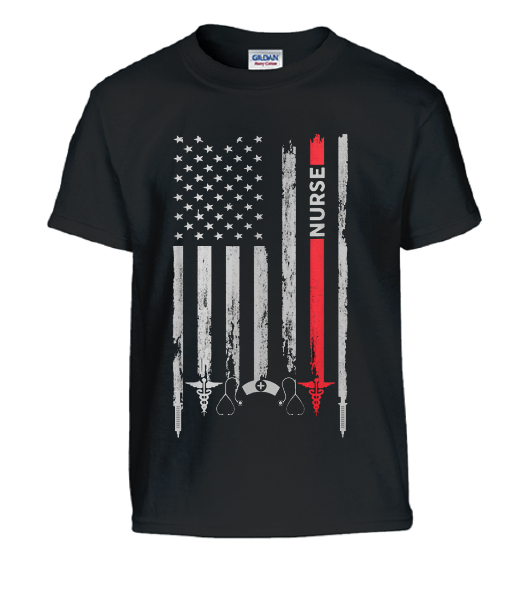 Nurse American Flag T Gif Kids T-Shirt