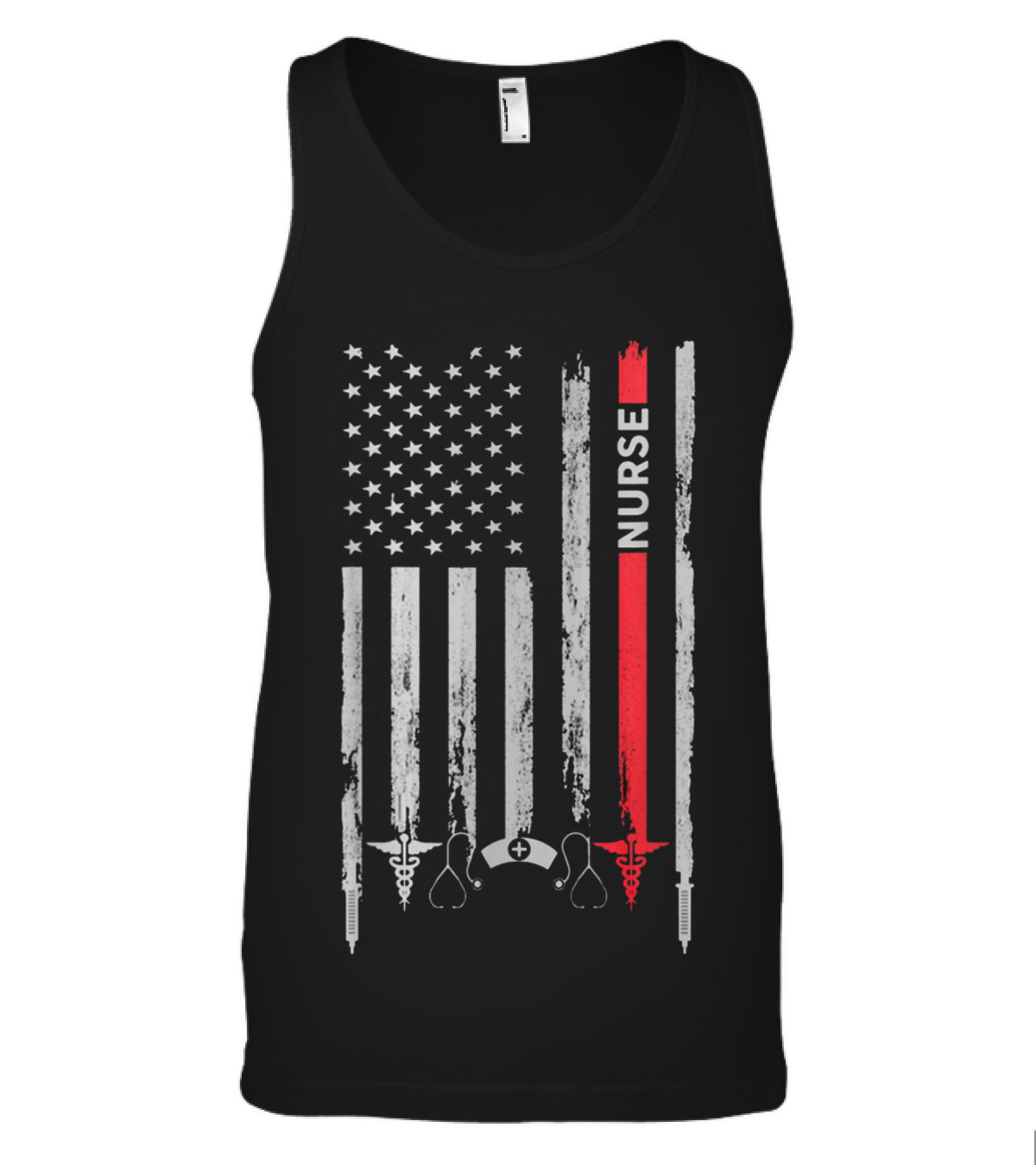 Nurse American Flag T Gif Tank Top