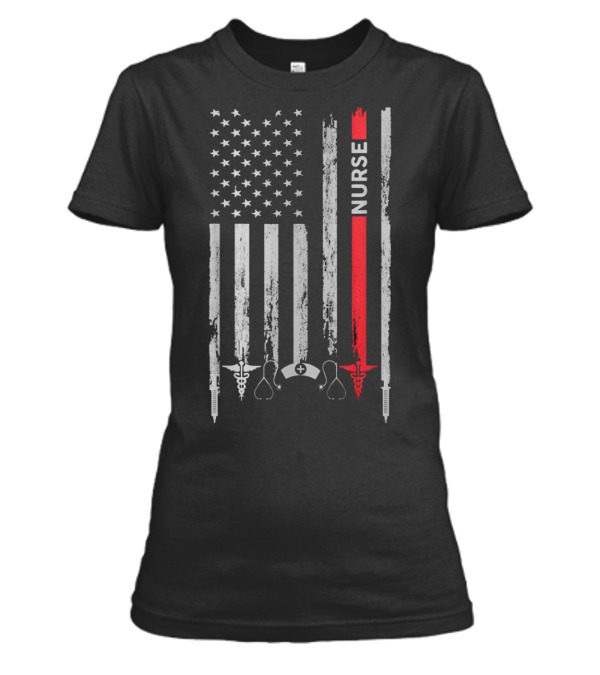 Nurse American Flag T Gif Womens T-Shirt Nurse American Flag T Gif Womens T-Shirt