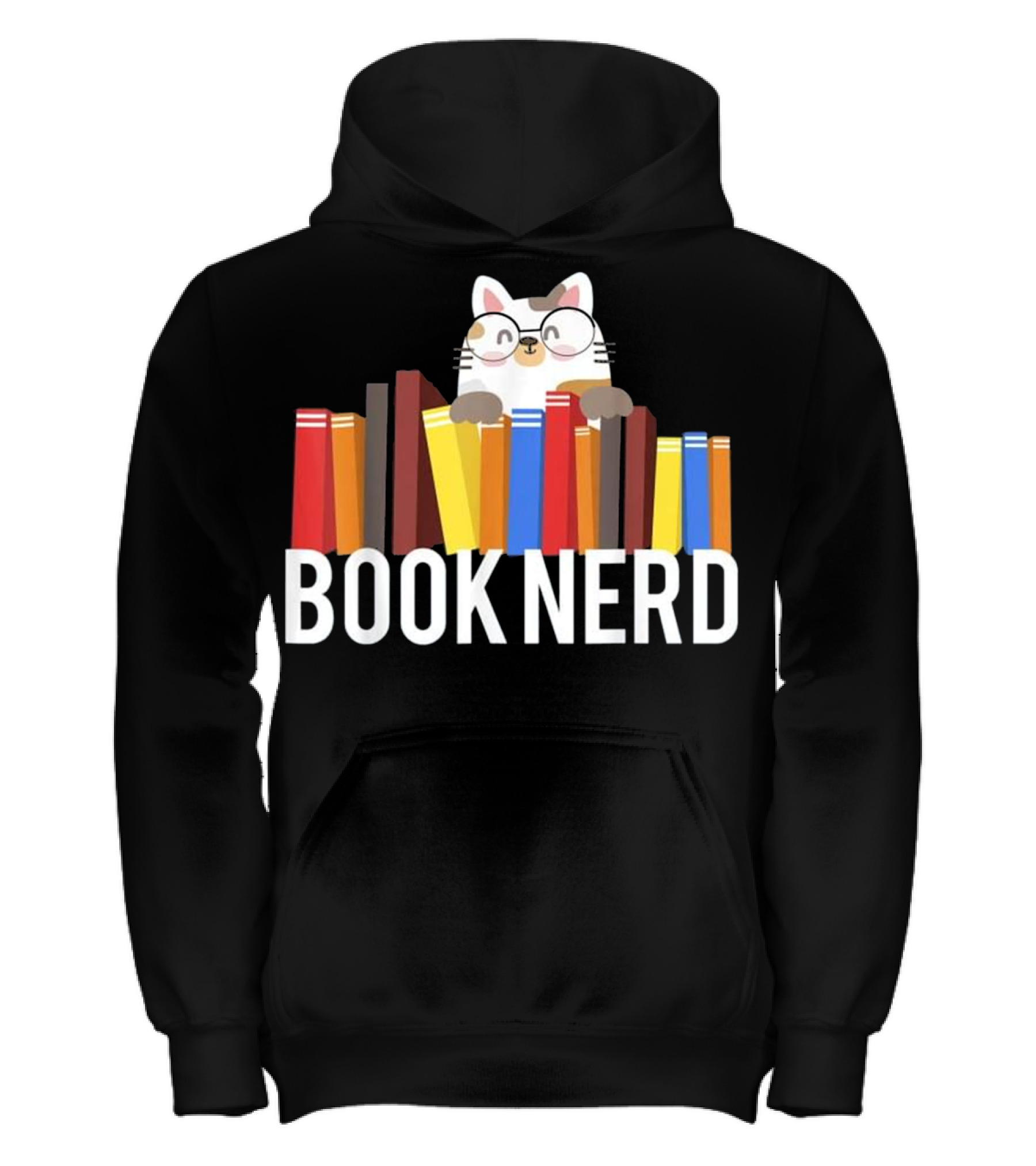 Book Nerd Cat Lovers Cute...Kids Hoodie 