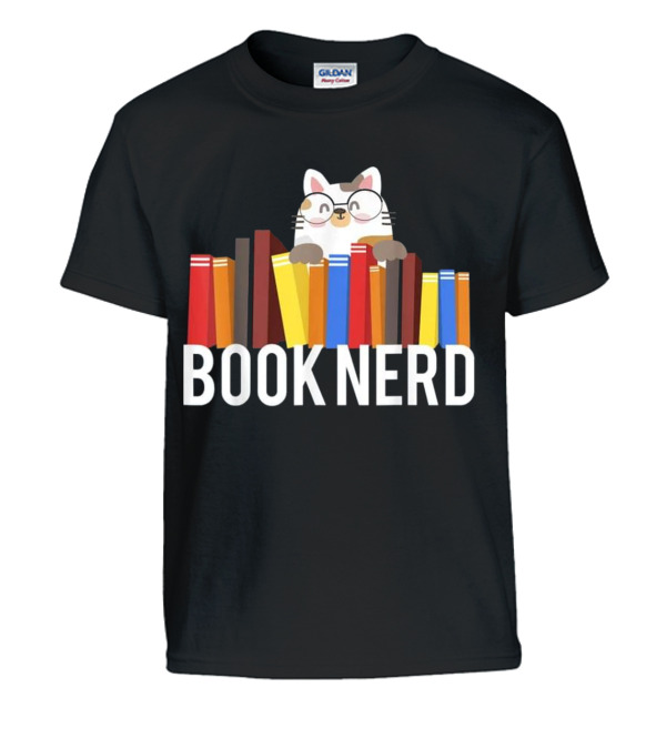 Book Nerd Cat Lovers Cute and Funny Rea Kids T-Shirt Book Nerd Cat Lovers Cute and Funny Rea Kids T-Shirt