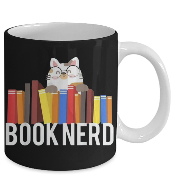 Book Nerd Cat Lovers Cute and Funny Rea Mug Book Nerd Cat Lovers Cute and Funny Rea Mug