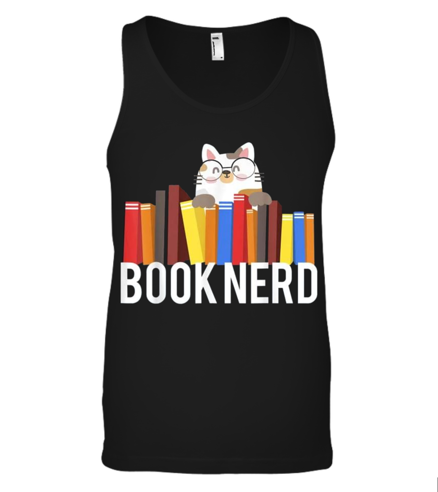 Book Nerd Cat Lovers Cute...Tank Top 