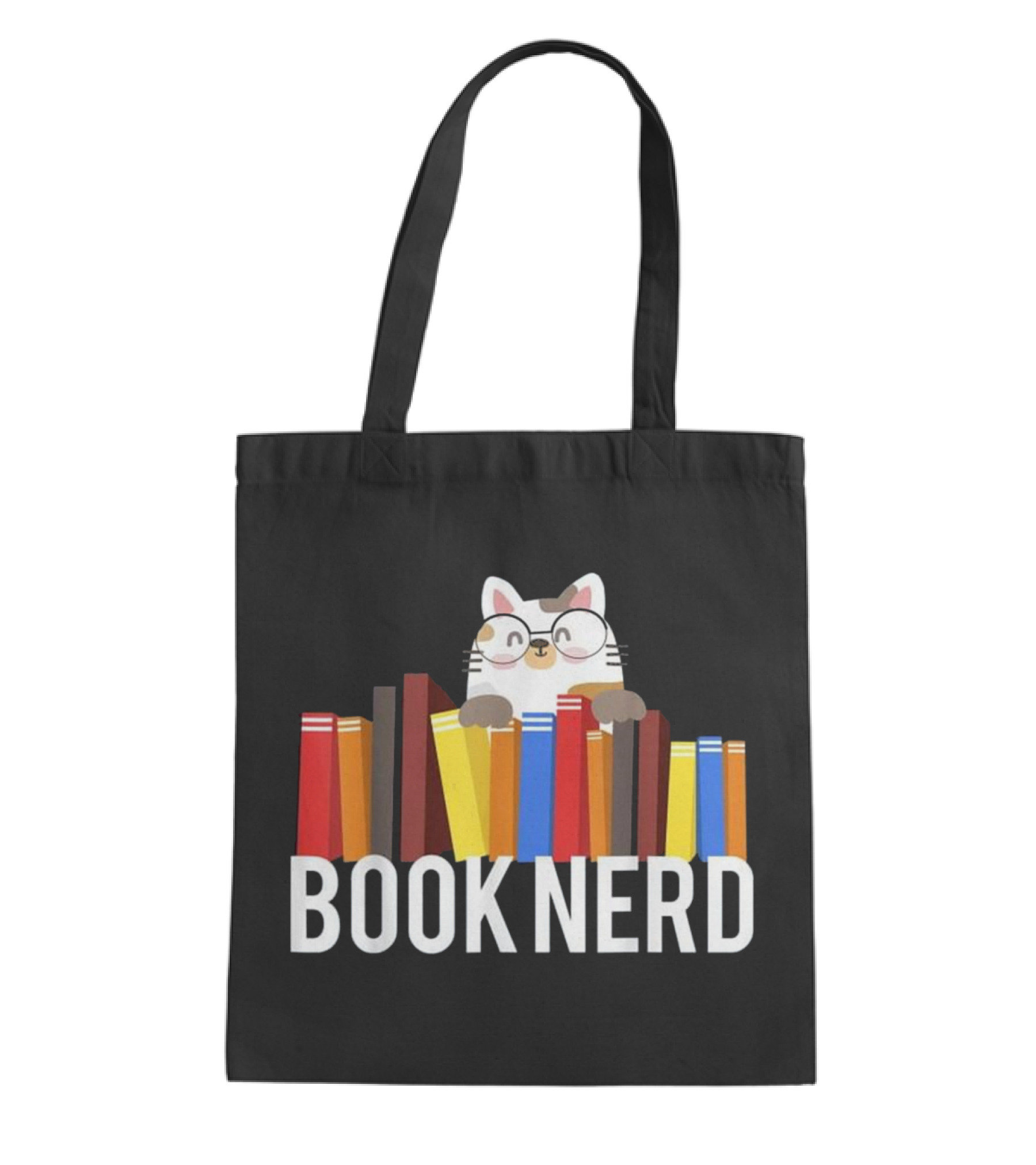 Book Nerd Cat Lovers Cute and Funny Rea Tote Bag