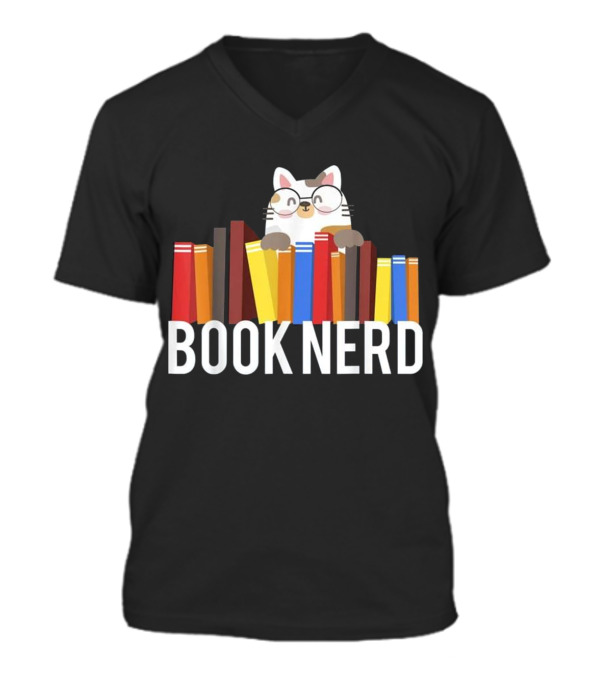 Book Nerd Cat Lovers Cute...V-Neck Unisex T-Shirt Book Nerd Cat Lovers Cute...V-Neck Unisex T-Shirt