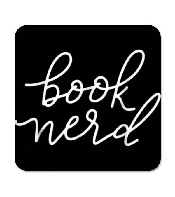 Book Nerd Funny Gift Reading Libr Coaster Book Nerd Funny Gift Reading Libr Coaster