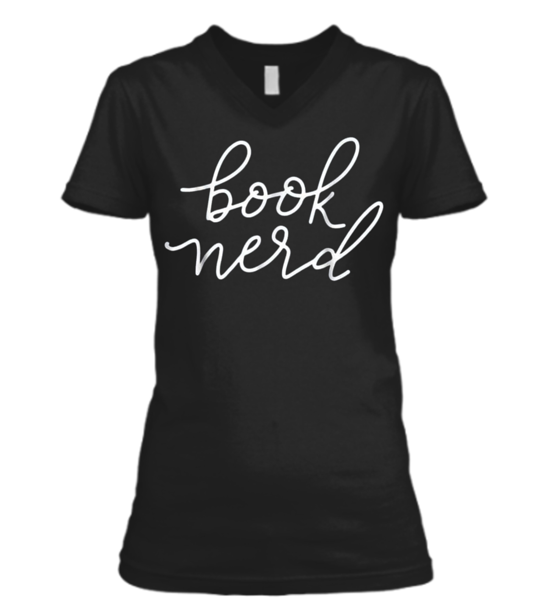 Book Nerd Funny Gift Reading Libr V-Neck Womens T-Shirt