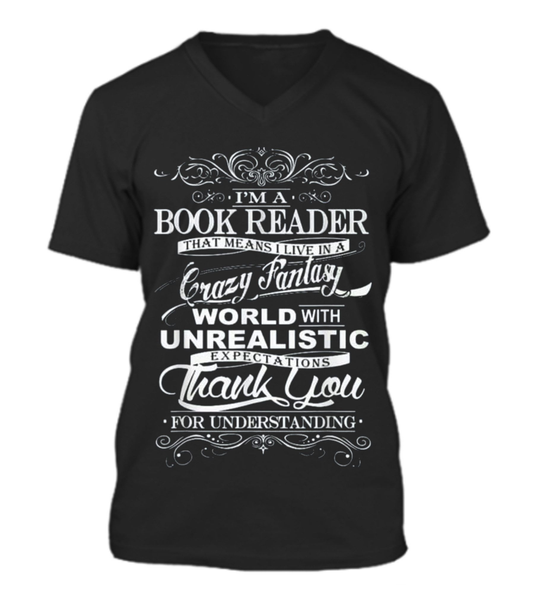 Book Reader - I'm Book Re...V-Neck Unisex T-Shirt 