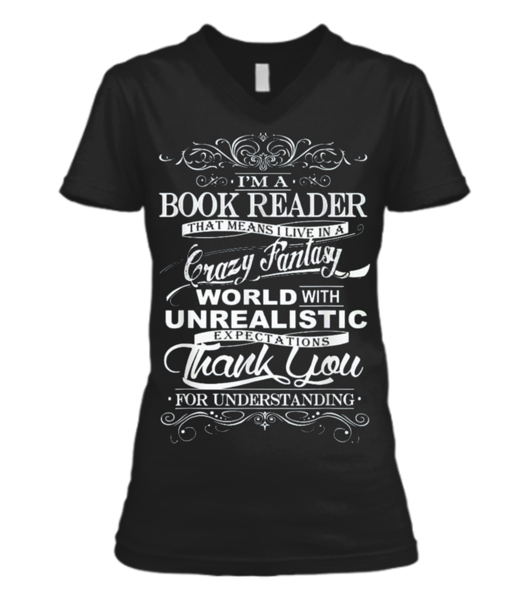 Book Reader - I'm Book Reader Gift V-Neck Womens T-Shirt