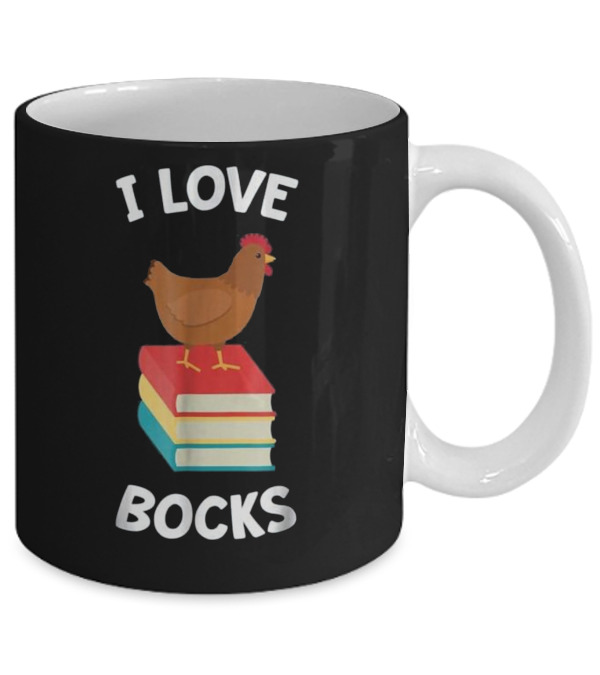 Book Funny Chicken Reading I Love Bock Mug Book Funny Chicken Reading I Love Bock Mug
