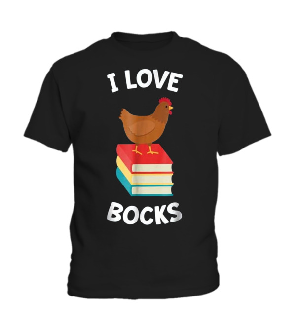 Book Funny Chicken Reading I Love Bock Toddler T-Shirt Book Funny Chicken Reading I Love Bock Toddler T-Shirt