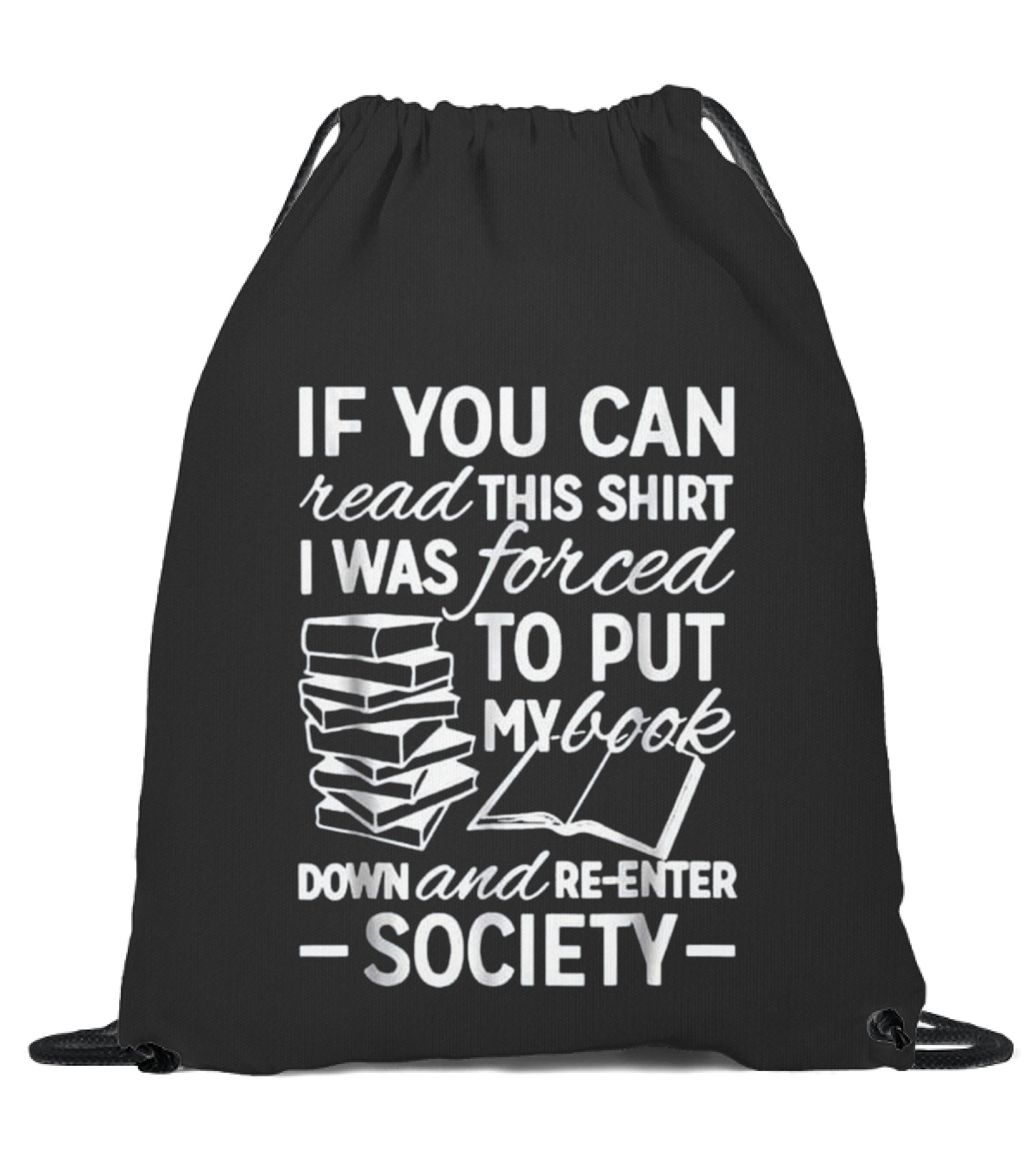 Book Shirts - Book Reading Lover Drawstring Bag