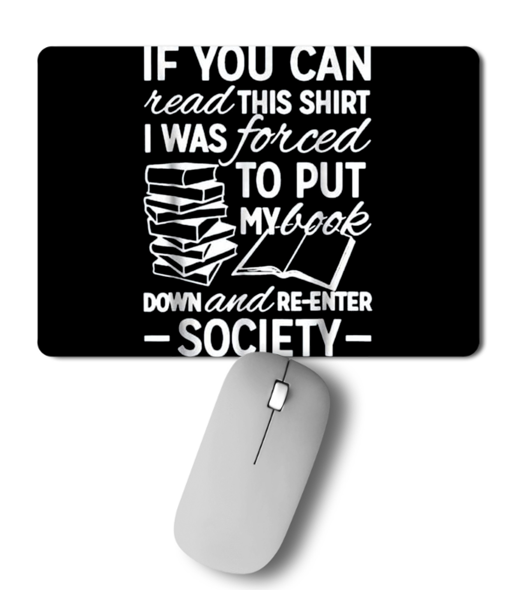 Book Shirts - Book Reading Lover Mousepad