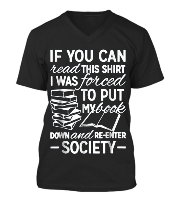 Book Shirts - Book Reading Lover V-Neck Unisex T-Shirt Book Shirts - Book Reading Lover V-Neck Unisex T-Shirt