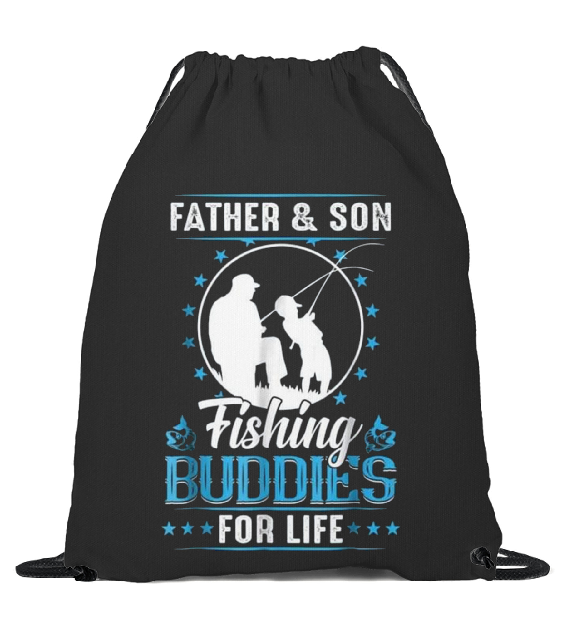 Father & Son Fishing Budd...Drawstring Bag 
