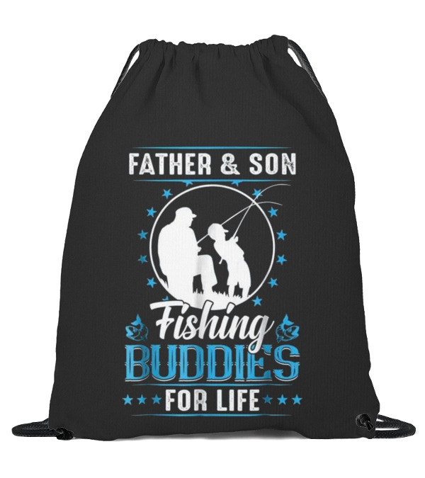 Father & Son Fishing Buddies for Life F Drawstring Bag Father & Son Fishing Buddies for Life F Drawstring Bag