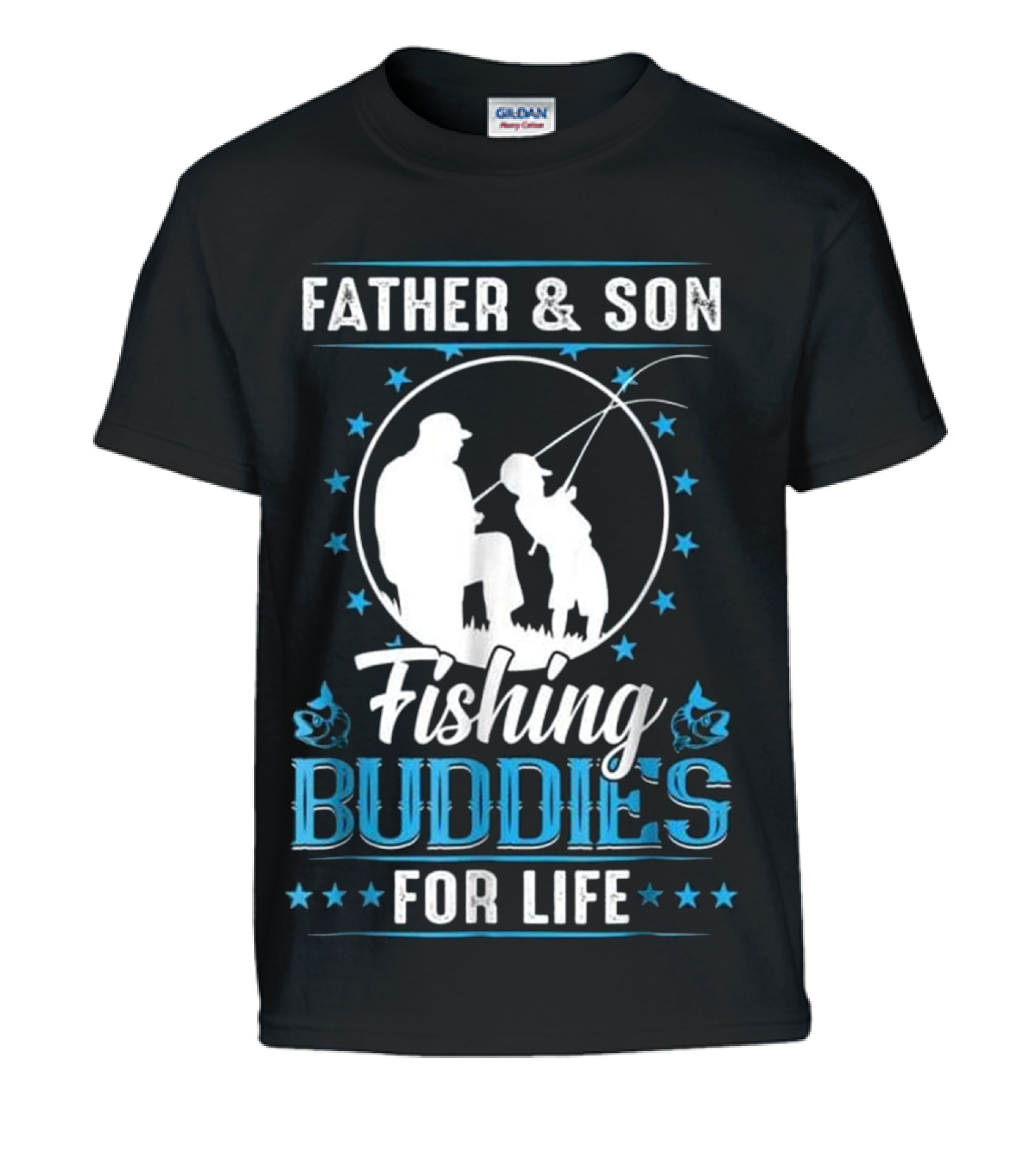 Father & Son Fishing Buddies for Life F Kids T-Shirt
