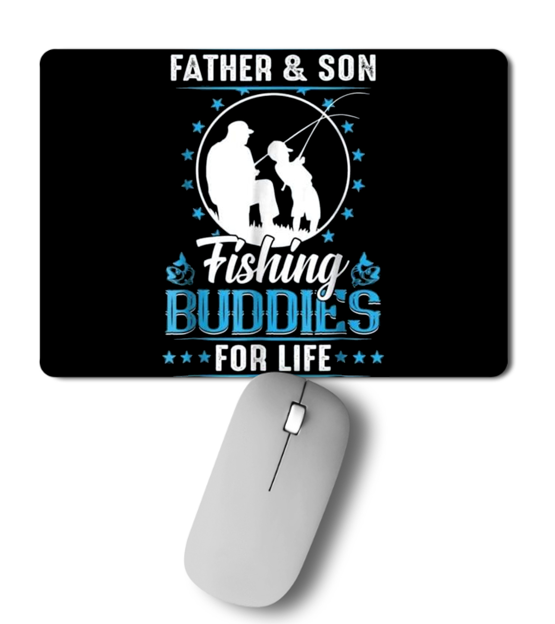 Father & Son Fishing Budd...Mousepad 