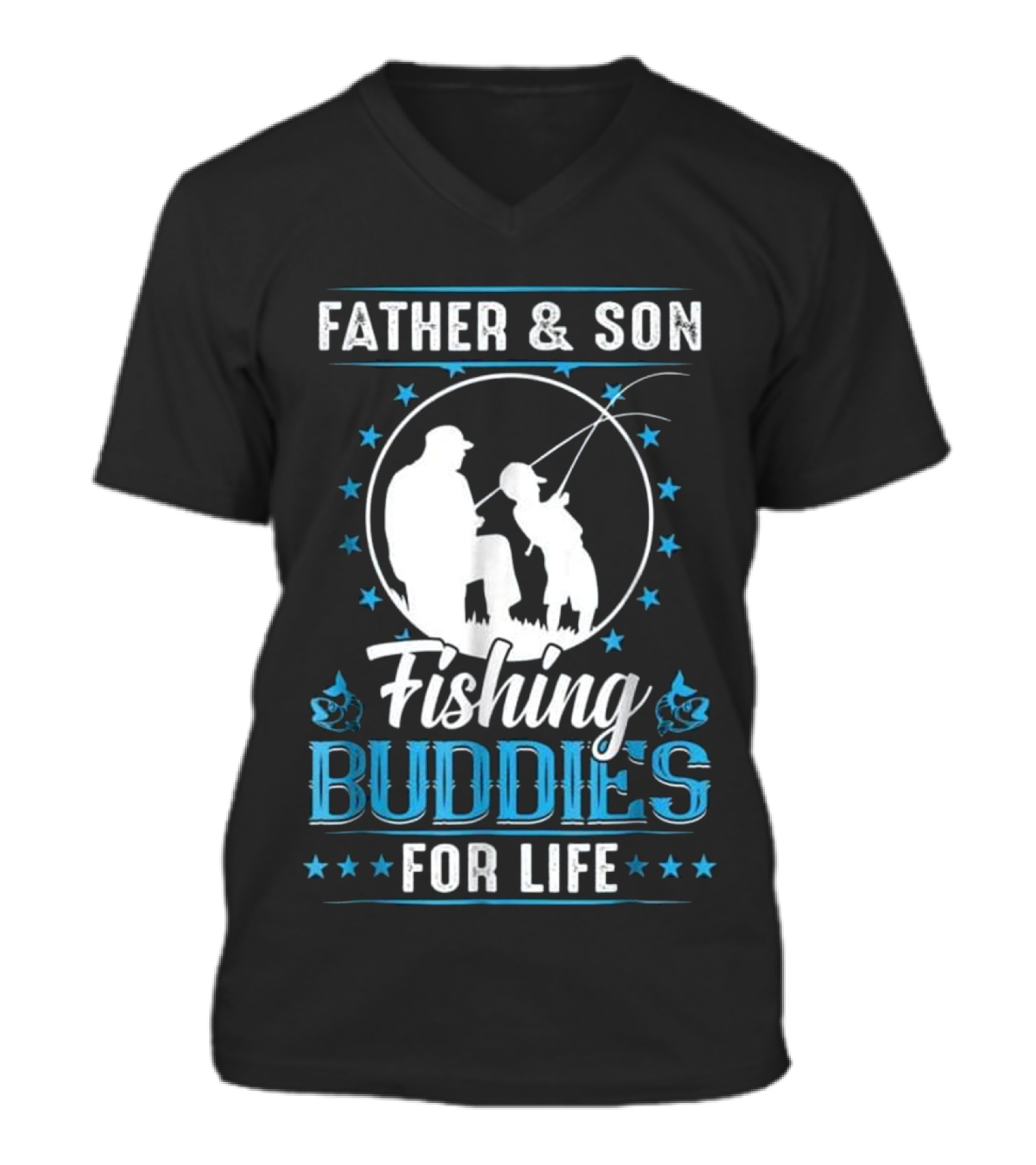 Father & Son Fishing Budd...V-Neck Unisex T-Shirt 