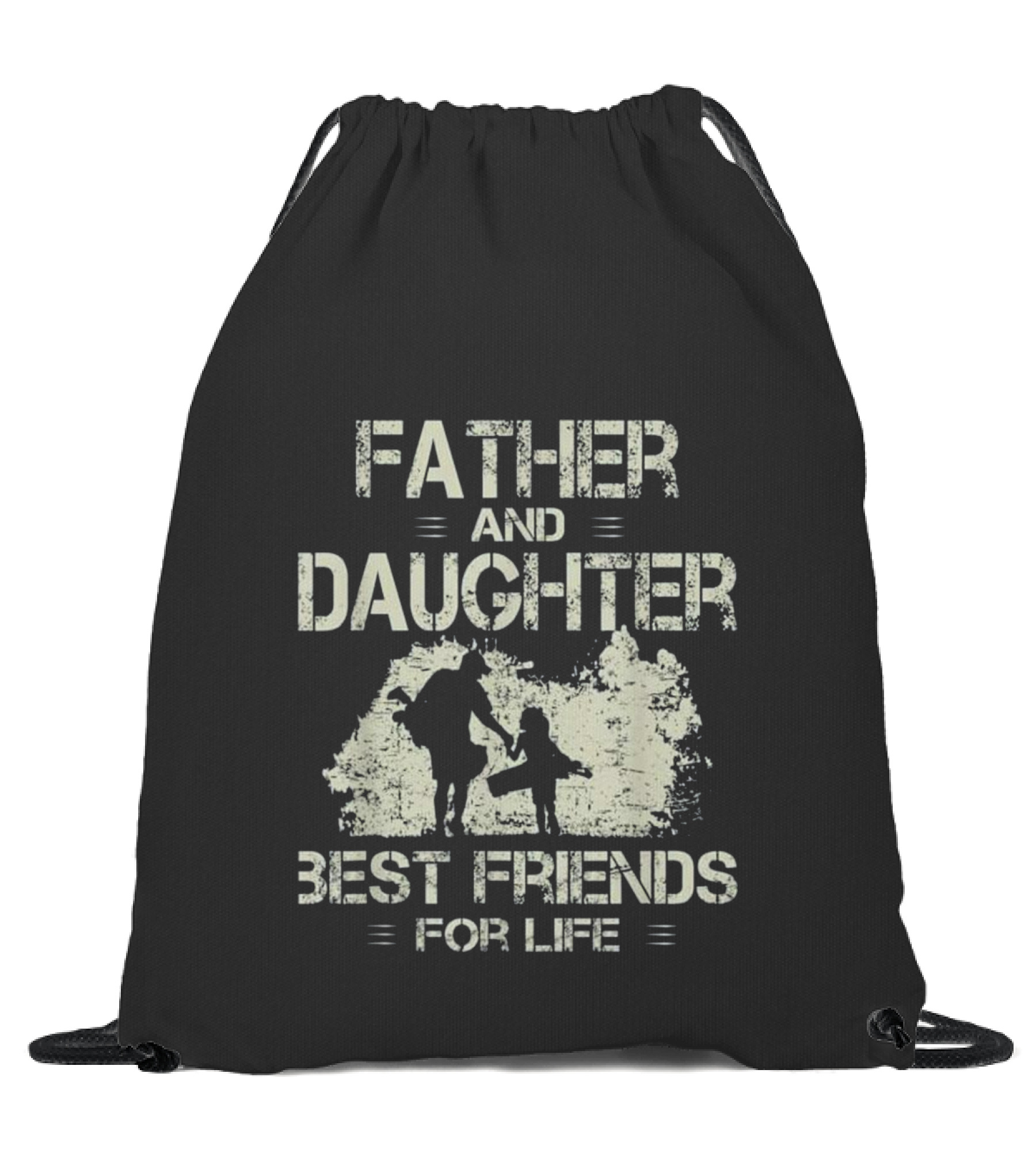 Father and daughter best ...Drawstring Bag 
