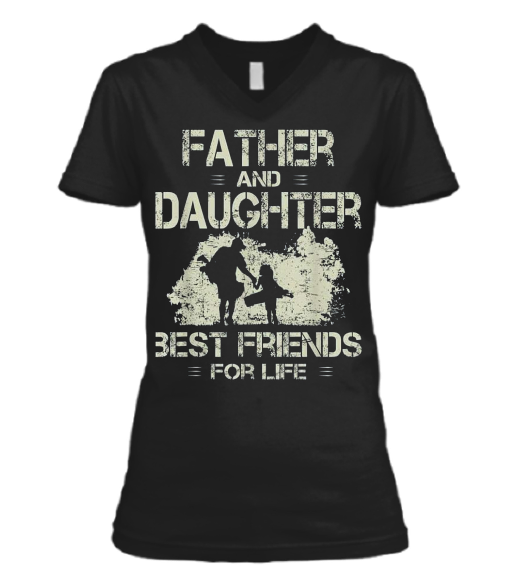 Father and daughter best ...V-Neck Womens T-Shirt 