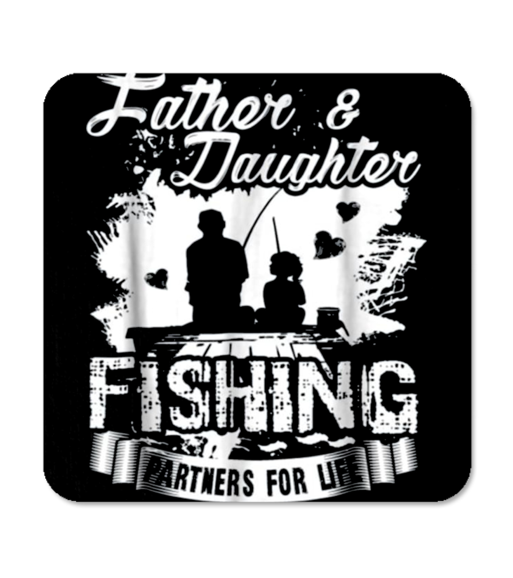 Father And Daughter Fishi...Coaster 