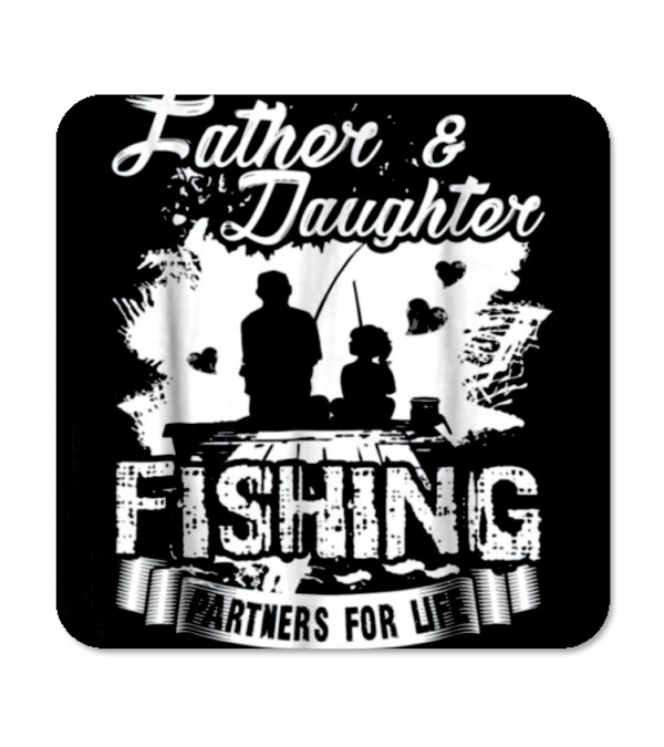 Father And Daughter Fishing Partners Coaster Father And Daughter Fishing Partners Coaster